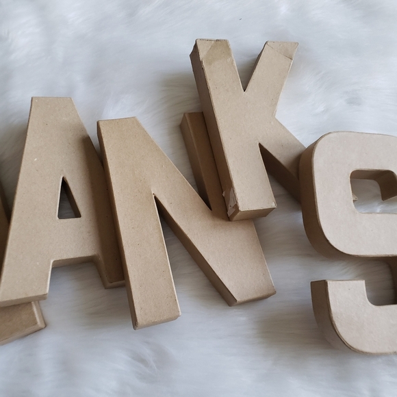 Cardboard Lettering Thank You for Crafts - Picture 8 of 10